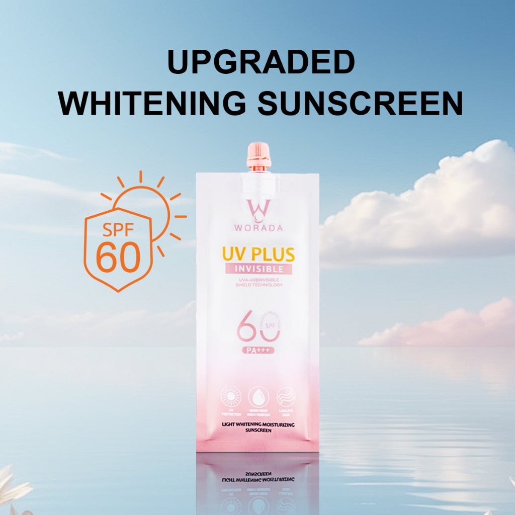 FDA approved WORADA SPF60 facial whitening sunscreen and 12-hour lasting oil-control setting spray
