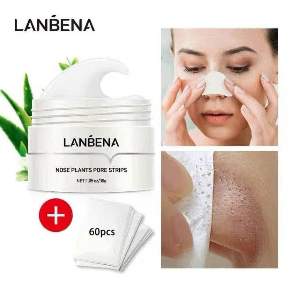 Lanbena Black Heads Remover Nose Strip Deep Cleansing Blackhead Removal Mask White Heads Mask 30g