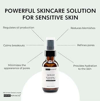 Dermorepubliq 5% Niacinamide + Hyaluronic Acid Sensitive Skin Formula Serum - 30 mL