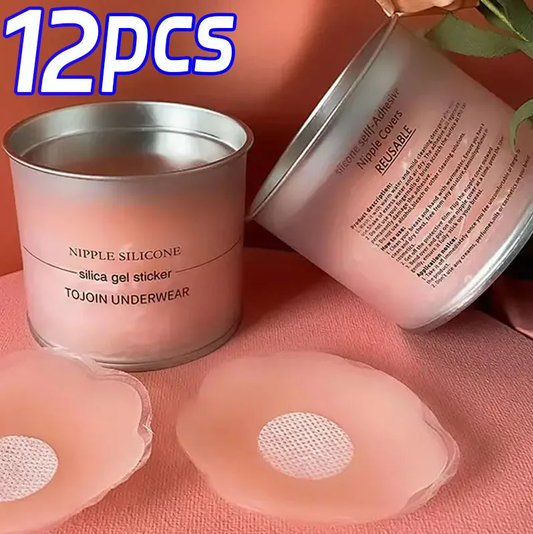 12pcs Reusable Silicone Nipple Cover for Women