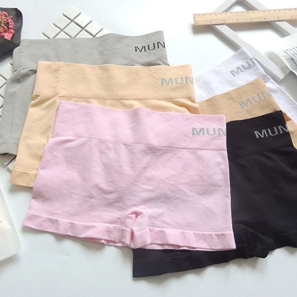 4 Pcs Athletic Short Shaping Stretch Women's Pants Seamless High Waist Underwear Girls Shorts