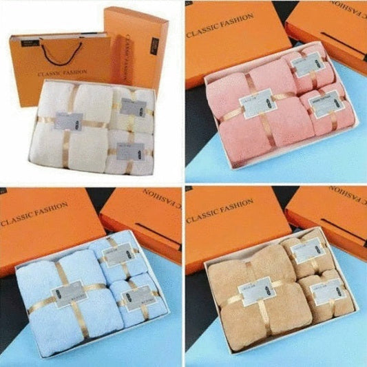 3-in-1 Micro Fiber Soft Absorbent Versatile Luxurious Premium Cotton Bath Towel Bundle