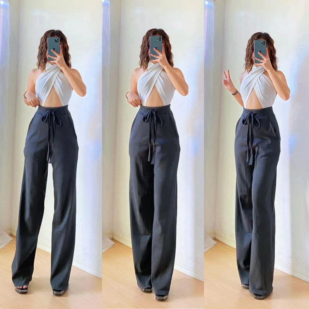 Harper Pants Thick Long pants with side Pockets Minimalist for Women - Comfortable and Basic