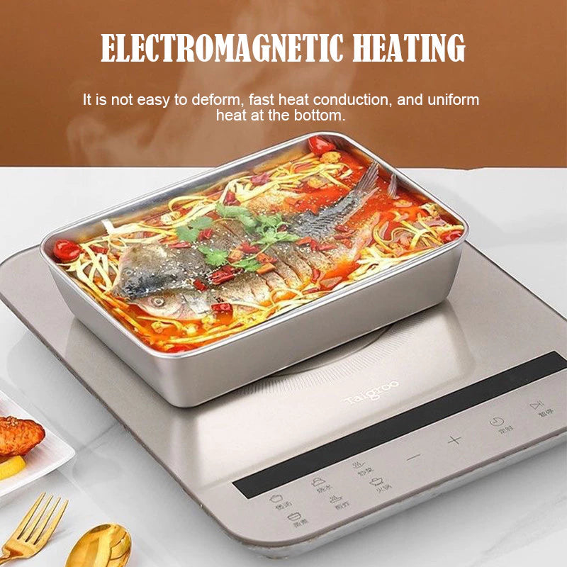 (5PCS) Stainless steel box Food Tray Fresh Keeping Box Food Container With Cover Food Storage organizer