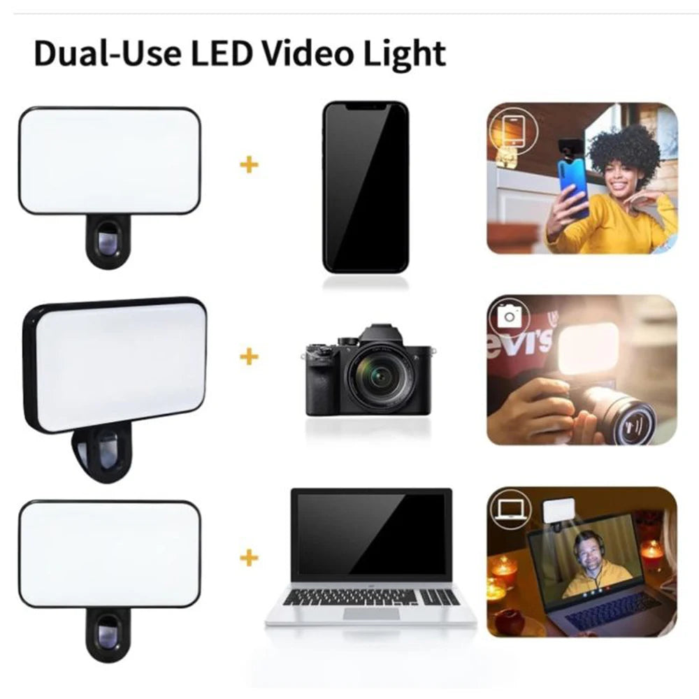 Lighting for Phone Laptop Tablet Computer / 3 Modes Selfie Makeup Lights / LED Clip