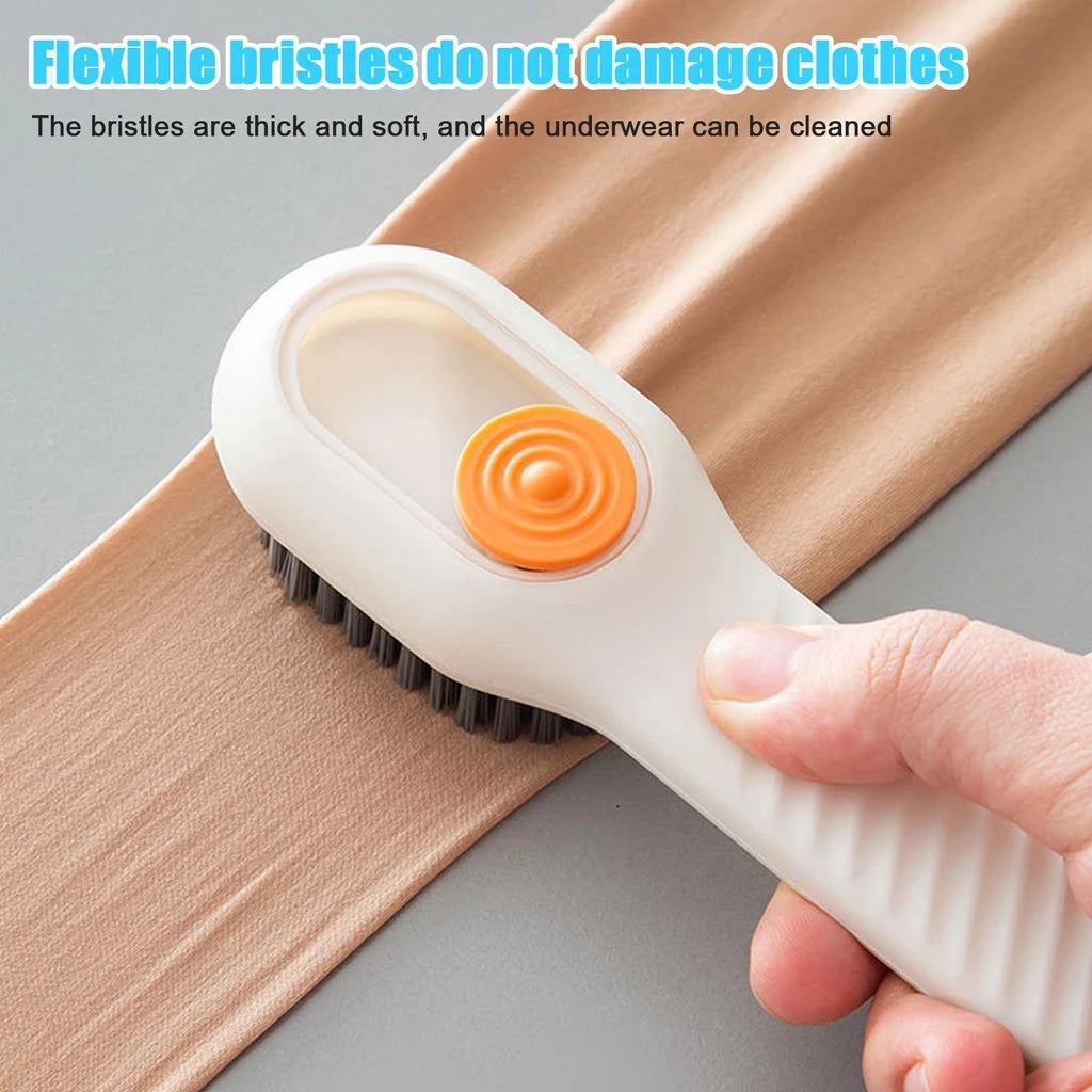 Shoe Brush with Soap Dispenser, Deep Cleaning Soft Bristles Household Cleaning Brush