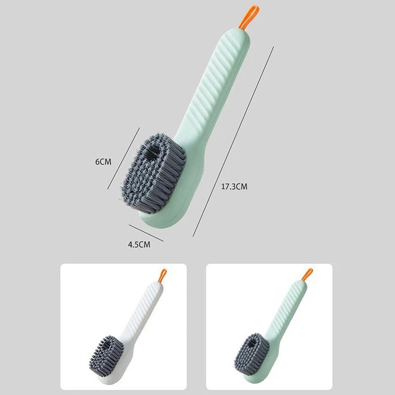 Shoe Brush with Soap Dispenser, Deep Cleaning Soft Bristles Household Cleaning Brush