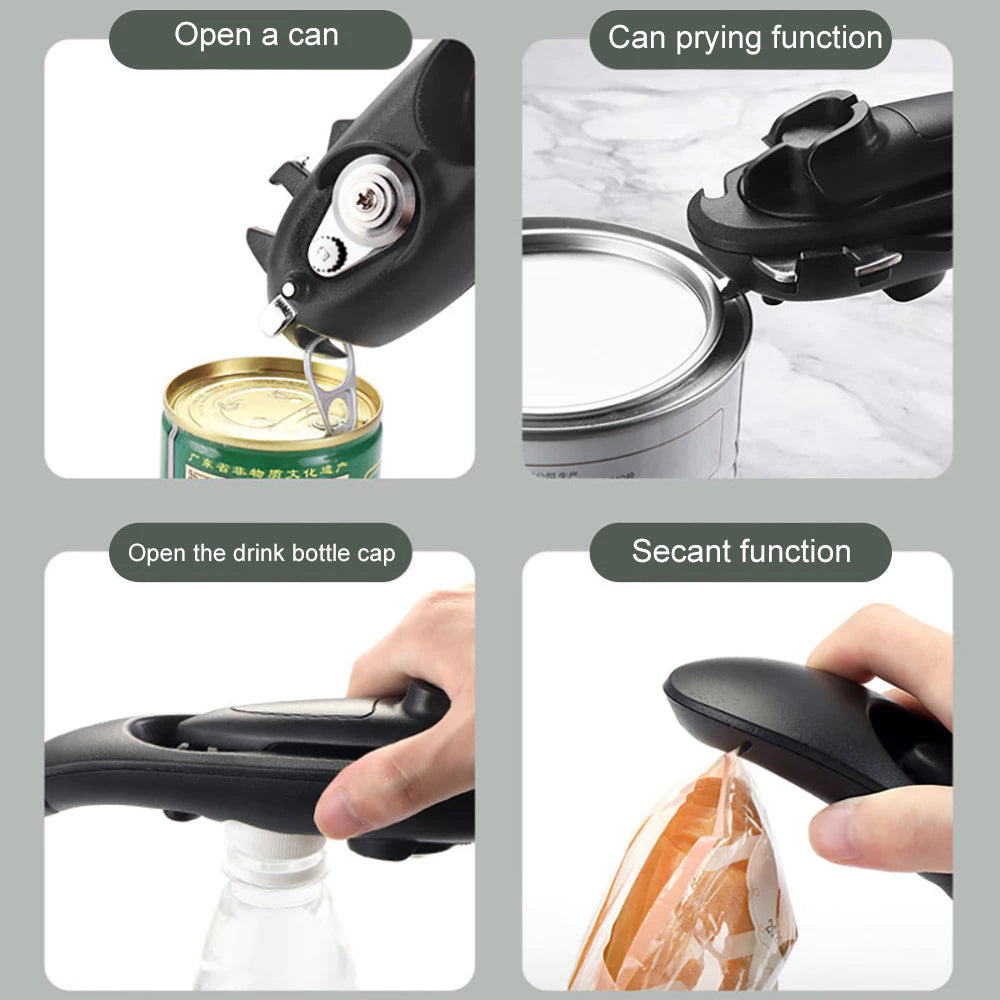 8in1 Can Opener Kitchen Portable Tool Safety Creative Multifunctional Accessorie Beer Bottle Opener
