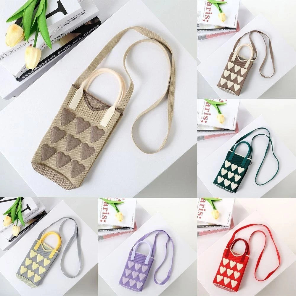 ALDAL Knit Handbag, Mini High-capacity Knot Wrist Bag, Fashion Knit Handmade Shopping Bags Women