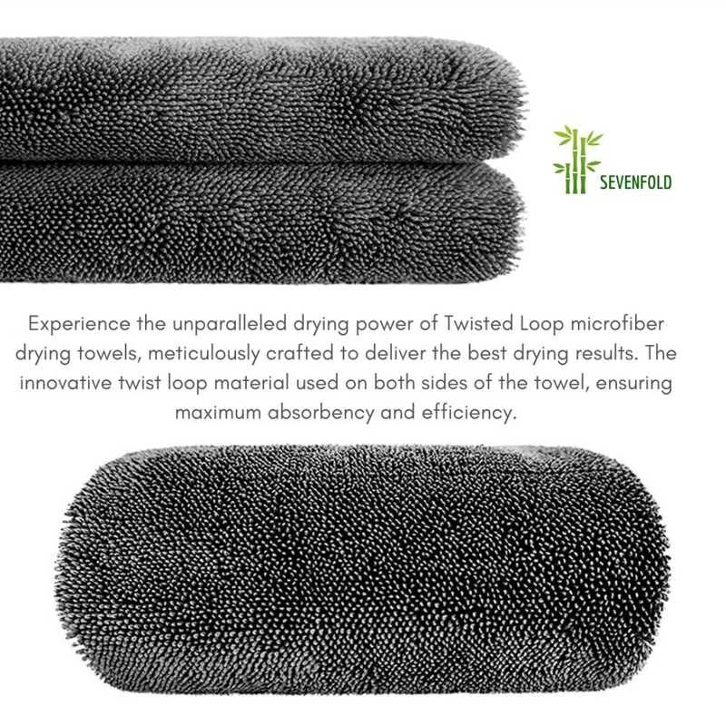 600GSM Twisted Loop Premium Microfiber Drying Towel Single Pile