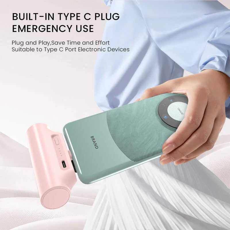 Orashare Pnc03 3000Mah Super Mini Capsule Fast Charging Powerbank With Type-C/Iph Port Portable