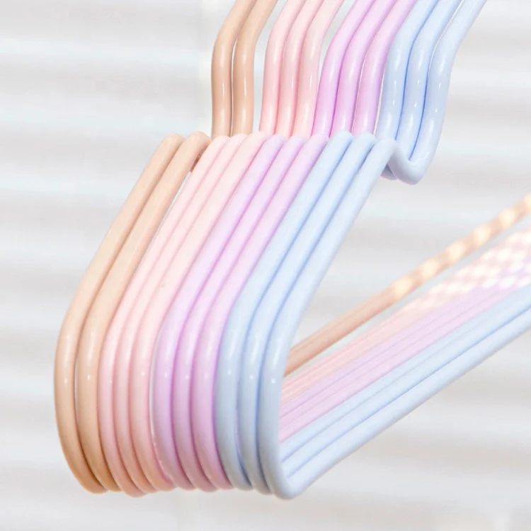 Trending Item! Premium Colorful Stainless Steel Korean Style Non Slip Wire Hangers