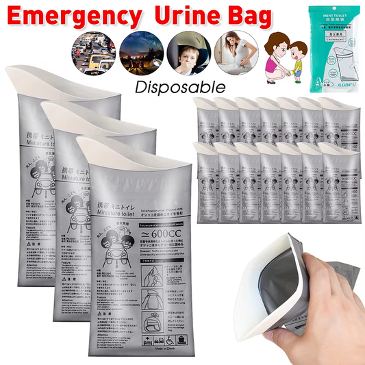 700ML Emergency Pee Bag Portable Disposable Unisex Toilet Bag for Travel