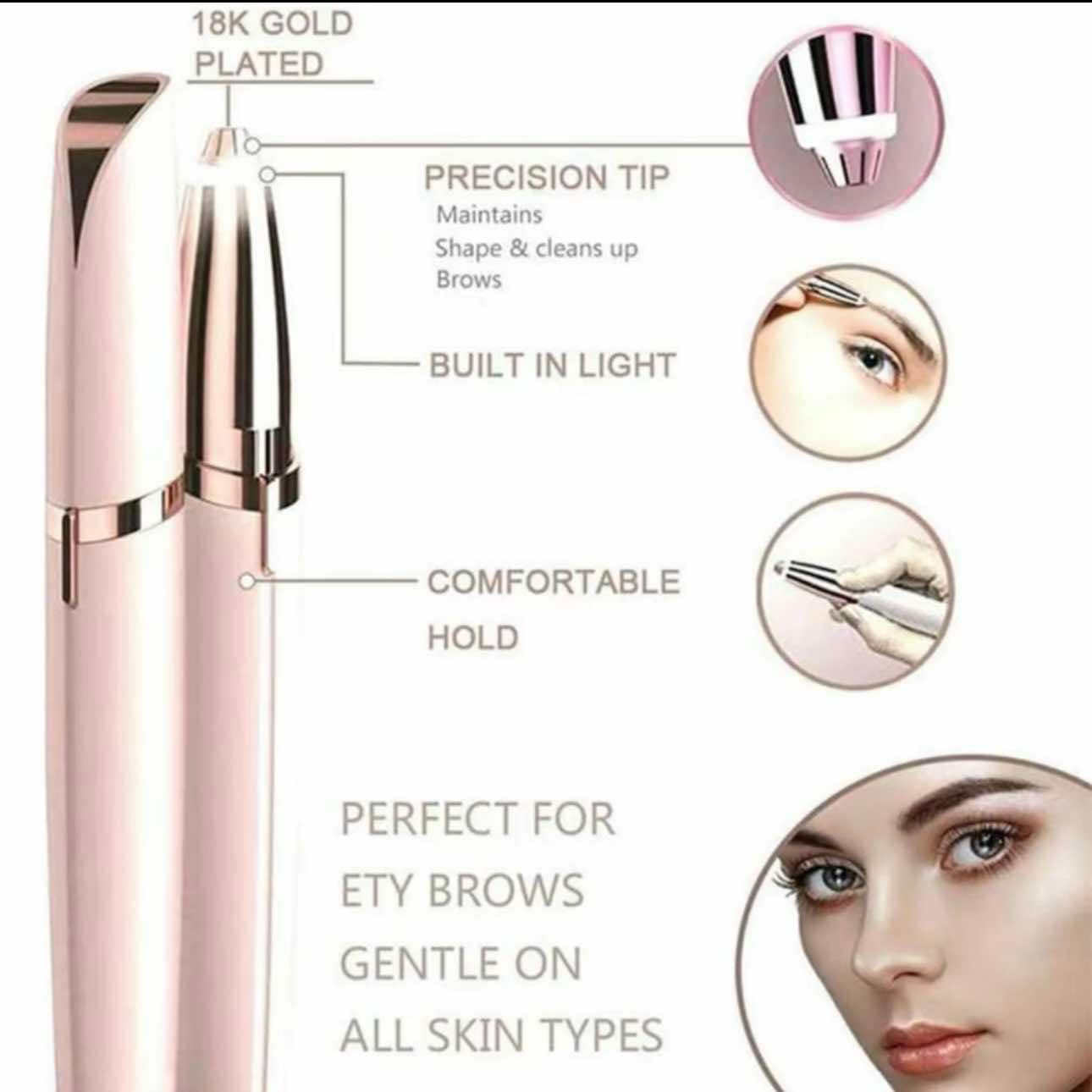 Electric Eyebrow Trimmer Pen Rechargeable Remover painless Razor Eyebrow Epilator Shaver