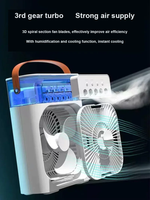 Z13 - Mini Portable Fan Air Cooling fan Humidifier Purifier Mist Cooler with 7 Colors LED Light