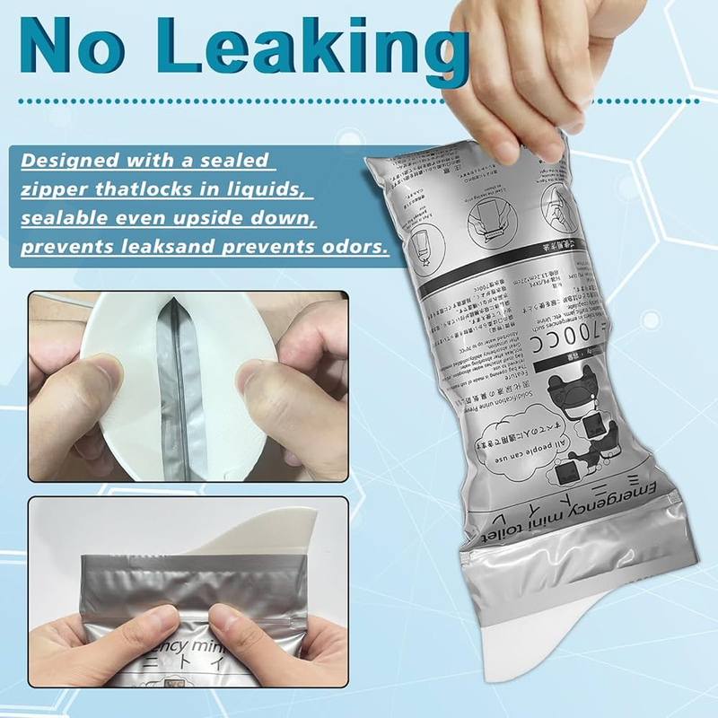 700ML Emergency Pee Bag Portable Disposable Unisex Toilet Bag for Travel