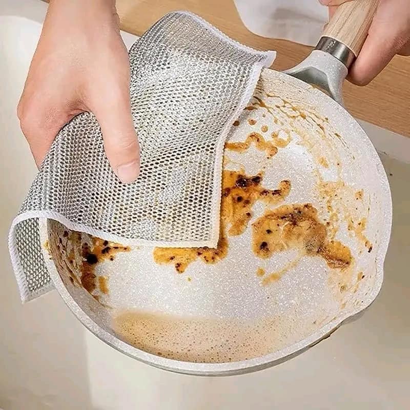 Double Sided Silver Wire Washing Cloth - 10PCS