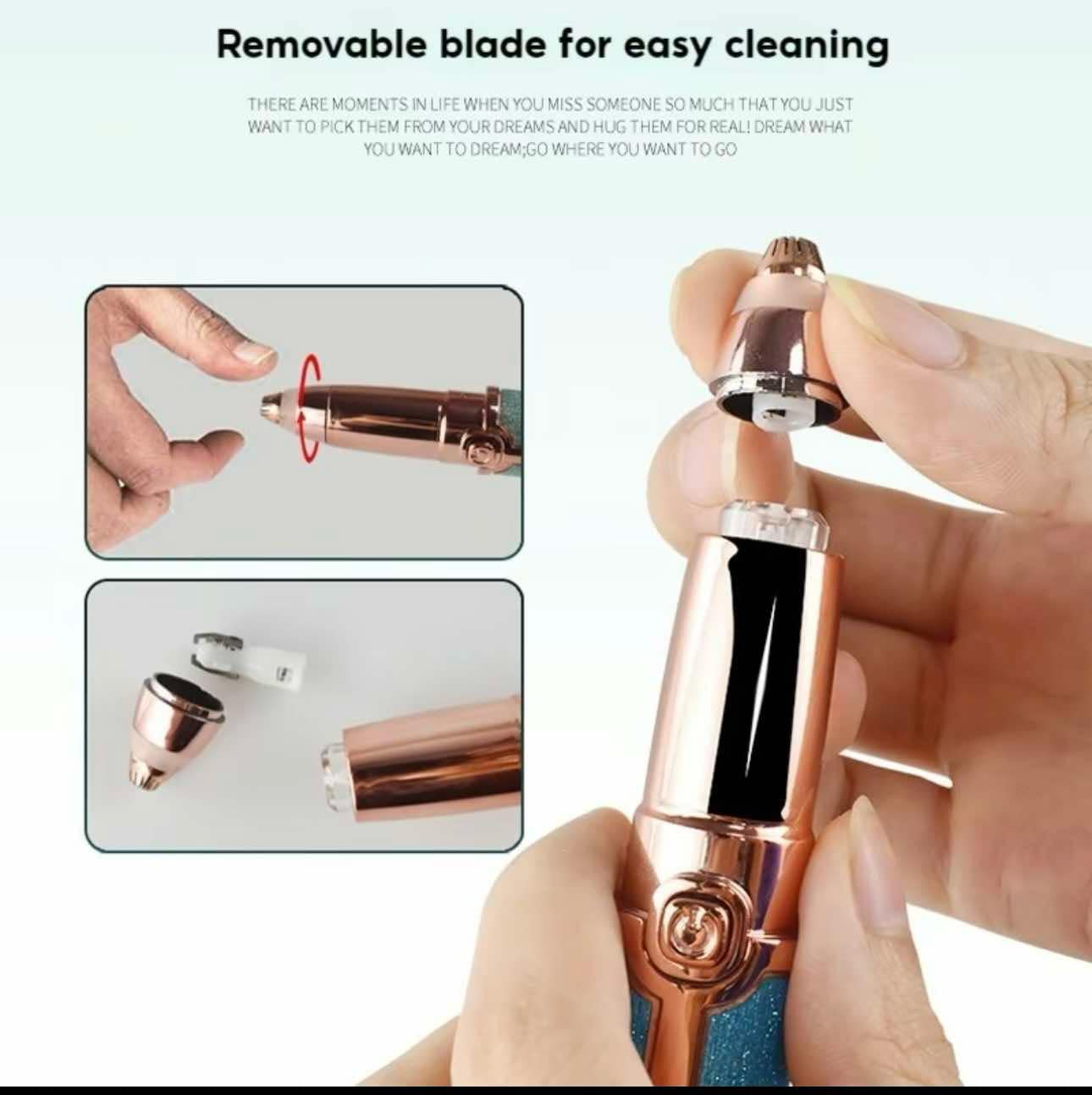 Electric Eyebrow Trimmer Pen Rechargeable Remover painless Razor Eyebrow Epilator Shaver