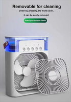 Z13 - Mini Portable Fan Air Cooling fan Humidifier Purifier Mist Cooler with 7 Colors LED Light