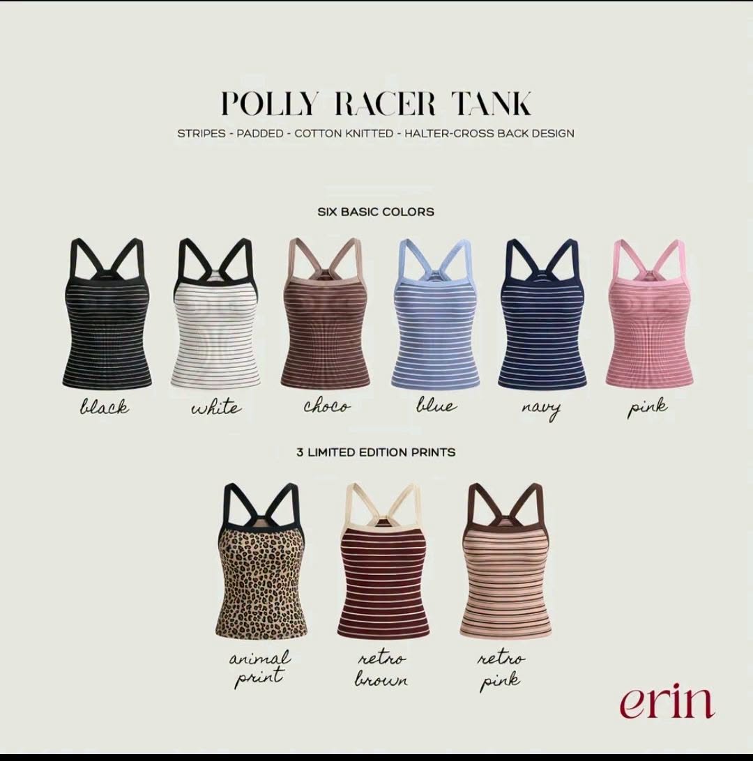 Polly Padded Racer Tank by Erin Top