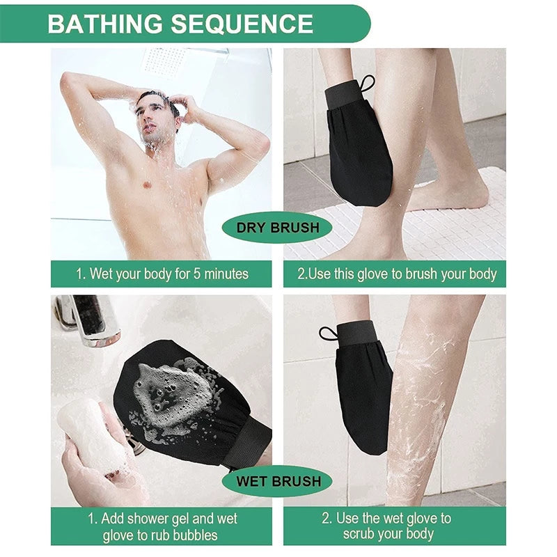 Bathing Gloves Shower Bath Scrub Glove Exfoliating Body Scrub Removal Exfoliate Peeling Glove