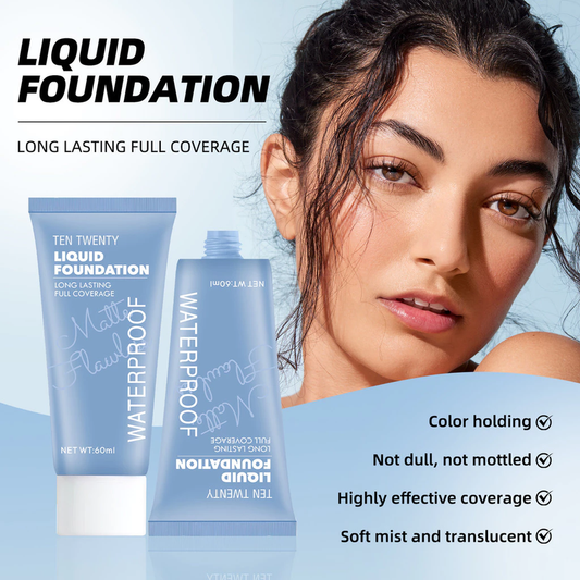 TEN TWENTY Full Coverage Matte Liquid Foundation Oil Control 24H Long Lasting Waterproof Concealer