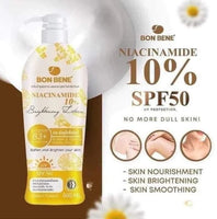 Bon Bene 10% Niacinamide Brightening Lotion with Vitamin B3, Glutathione & UV Protection | 500mL