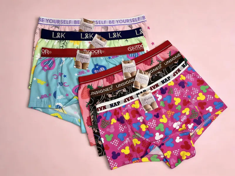 3PCS Cute Cartoon Women's Boxer Brief