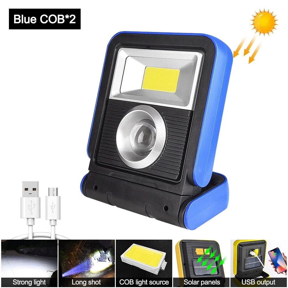 3 in 1 SOLAR HURRY BOLT WORKLIGHT RECHARGEABLE FLASHLIGHT LED USB Charging Emergency Light