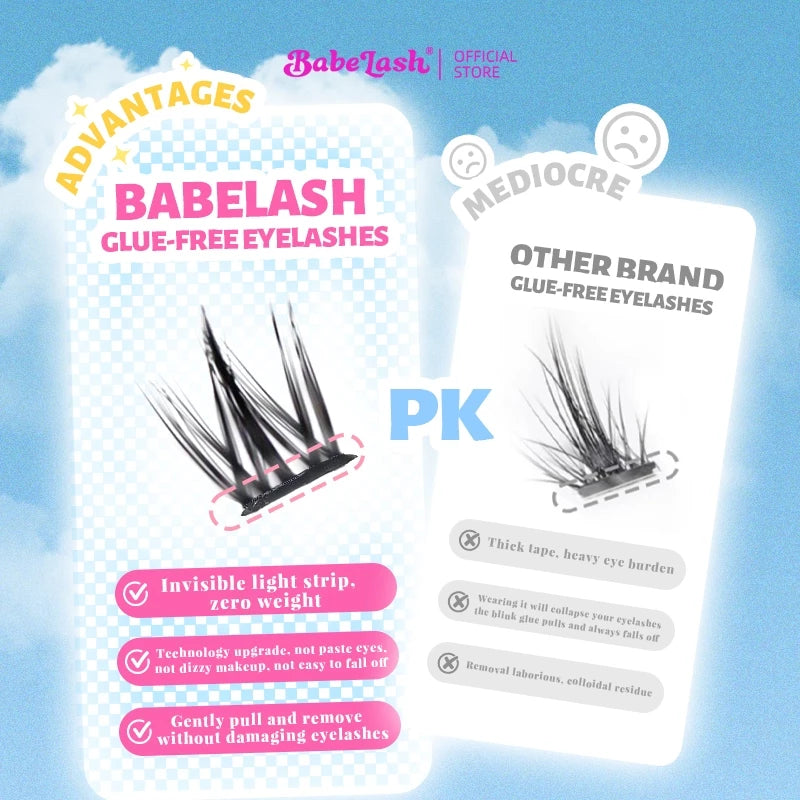 BABELASH NEW 15 Style D Curl Glue Free Eyelashes Eyelash Extension No Need Glue False Eyelashes Self Adhesive Suitable For Beginners