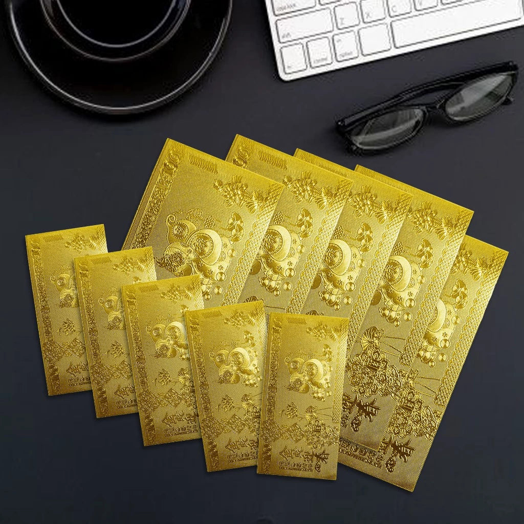 BUY 1 TAKE 3 Lucky Charm 2026 Year Of The Horse Golden Money Foil Big, Money Foil Small, Red Bracelet, Lucky Coin For Money Prosperity Good Fortune Gift