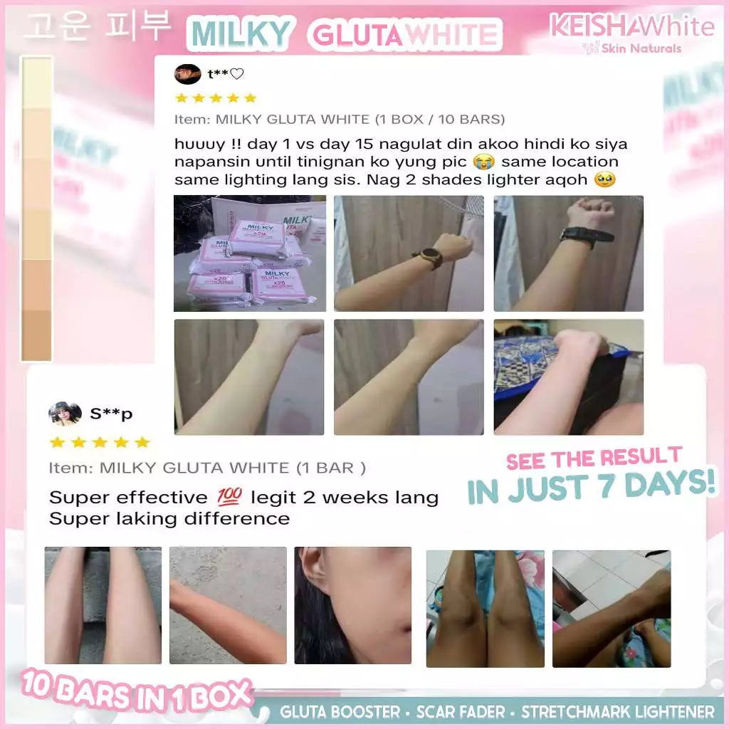 MILKY GLUTA WHITE X20 EXTREME WHITENING SOAP Dark Spot, Scars, Pimple BY KEISHA WHITE
