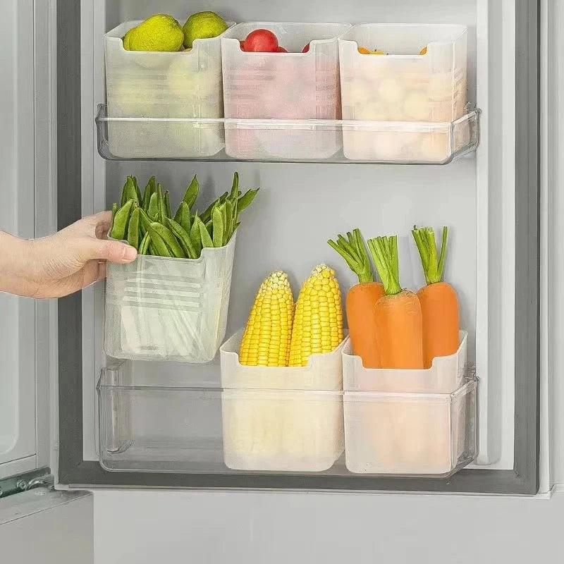 10PCS Clear Vegetable Fruit snacks Egg Frozen Refrigerator Fridge Side Door Storage box Organizer