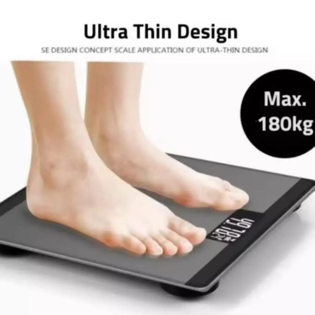 Iscale Digital LCD Electronic Tempered Glass bathroom weighing Scale