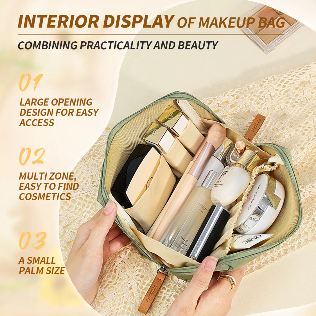 Toras Cosmetic Bag Makeup Pouch Organizer Travel Make Up Pouch Bag Casual Wash Pouch Makeup Bag