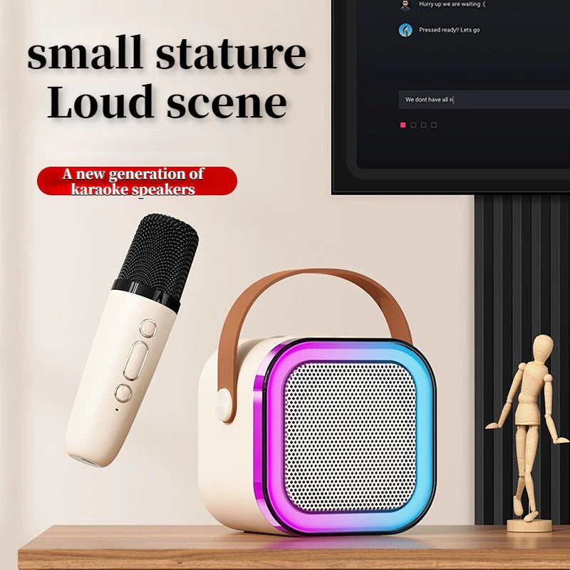 Speaker with Wireless Dual Microphone with wireless 2 Microphones Speaker Portable