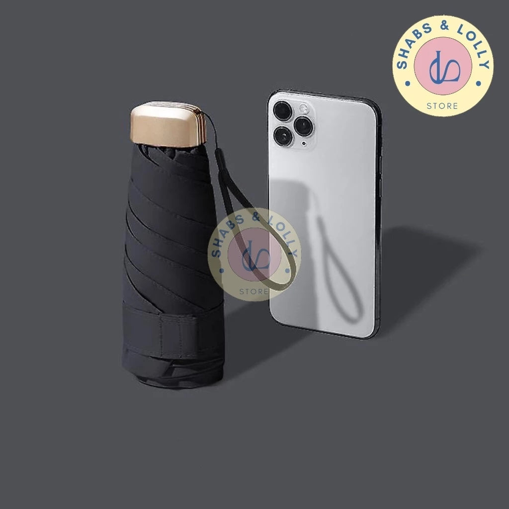 Capsule Umbrella Ultra-Light Five-Fold Portable Mini Umbrella UPF50+ UV/Rain Umbrella