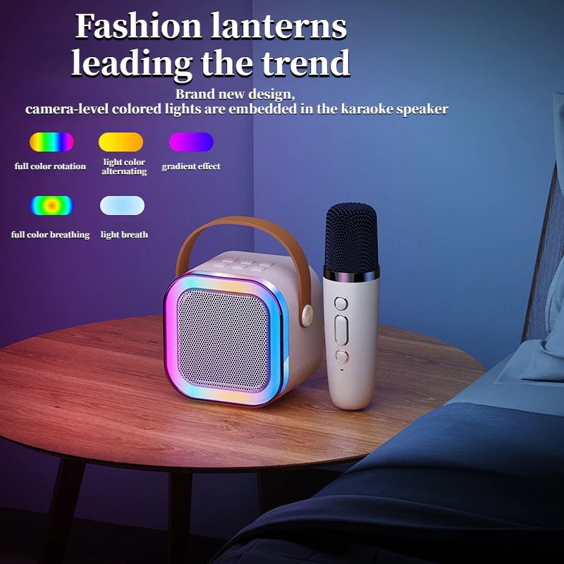 Speaker with Wireless Dual Microphone with wireless 2 Microphones Speaker Portable