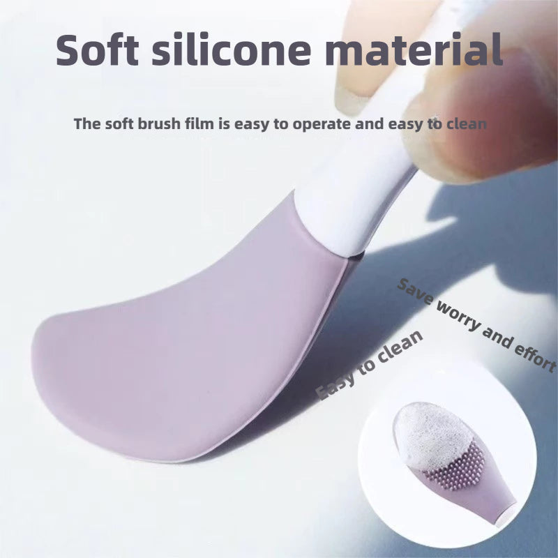 Dual Head Silicone Face BrushSilicone Head Facial Mask Brush for Mud Mask Application and massage Buy 1 Take 1