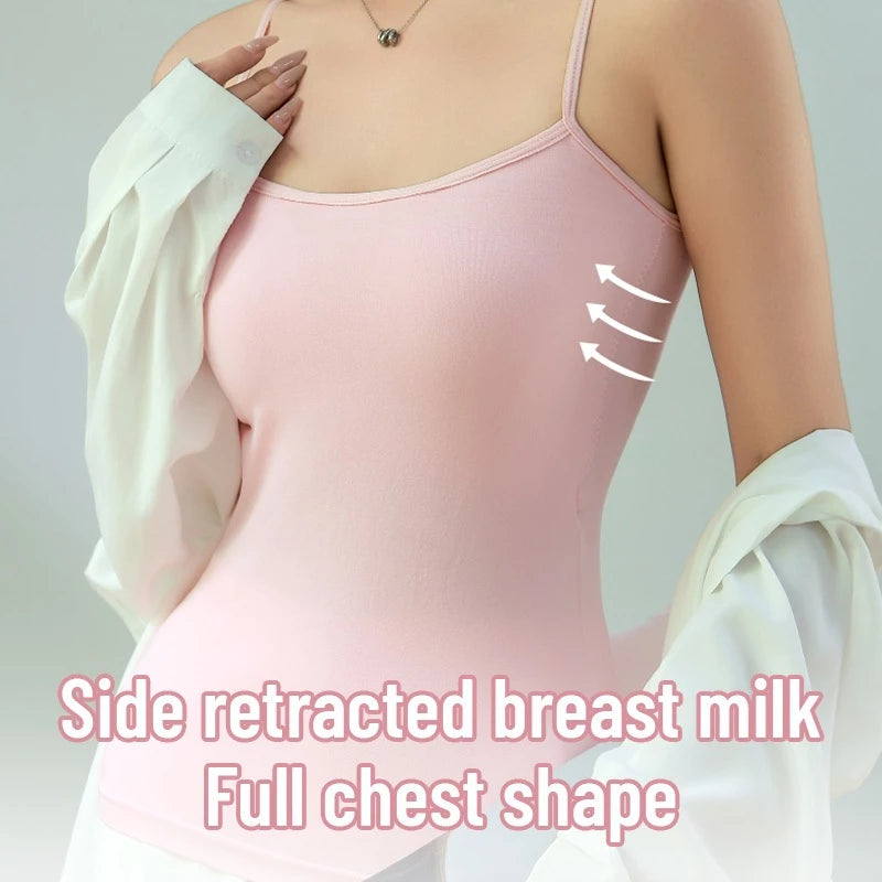 Buy 1 Take 1 Women's Vest With Chest Pad Street Style Tube Top For Woman Sexy Thin Shoulder Tank Top