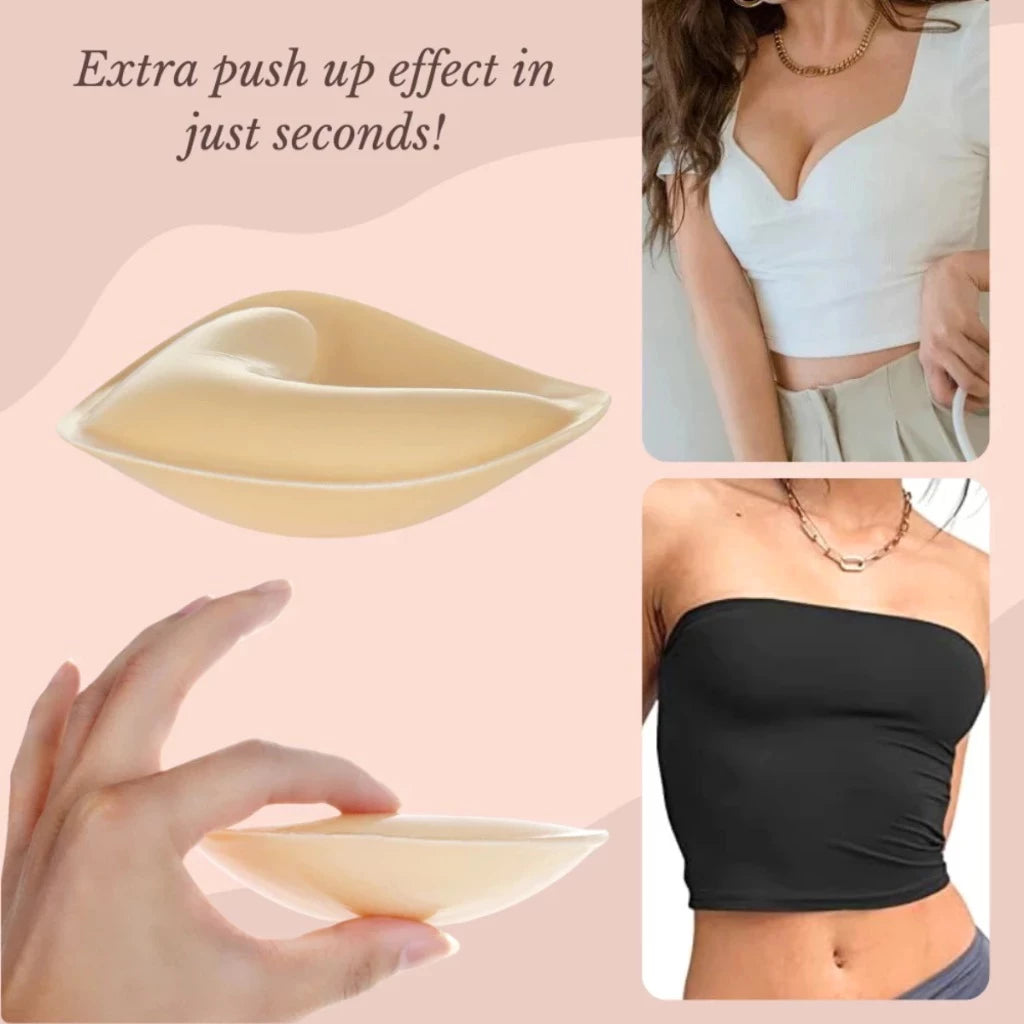 ADORE Sticky Bra Inserts Double Side Adhesive Triangle Pad Thickened Push Up Bra Chest Sticker