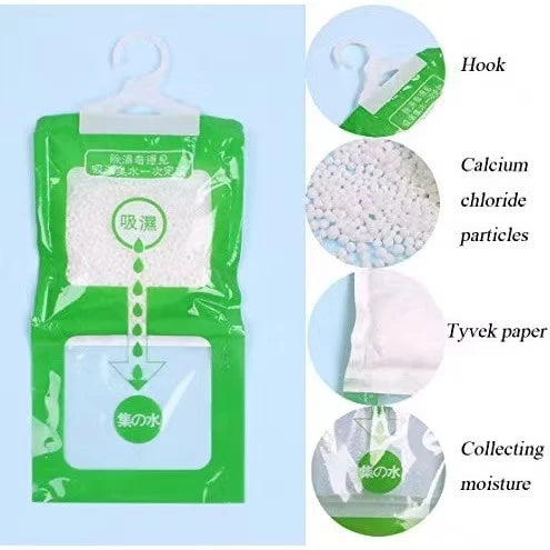 Dehumidifier Bag Air Moisture Mildew Proof Desiccant Dehumidification for Closet Cabinets Wardrobe