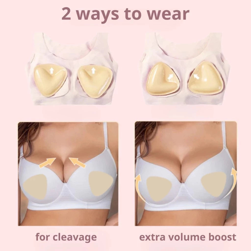 ADORE Sticky Bra Inserts Double Side Adhesive Triangle Pad Thickened Push Up Bra Chest Sticker