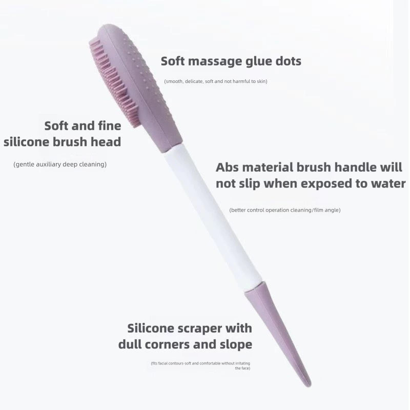 Dual Head Silicone Face BrushSilicone Head Facial Mask Brush for Mud Mask Application and massage Buy 1 Take 1