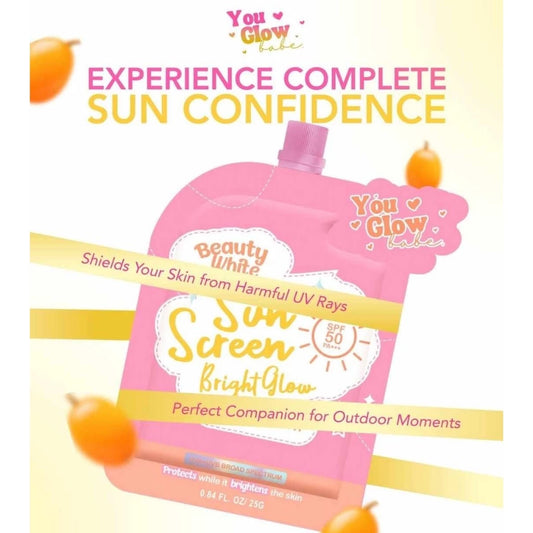 YOU GLOW BABE Beauty White Sunscreen Bright Glow Sea Buckthorn SPF 50 PA++++ Brightening Sun Protect