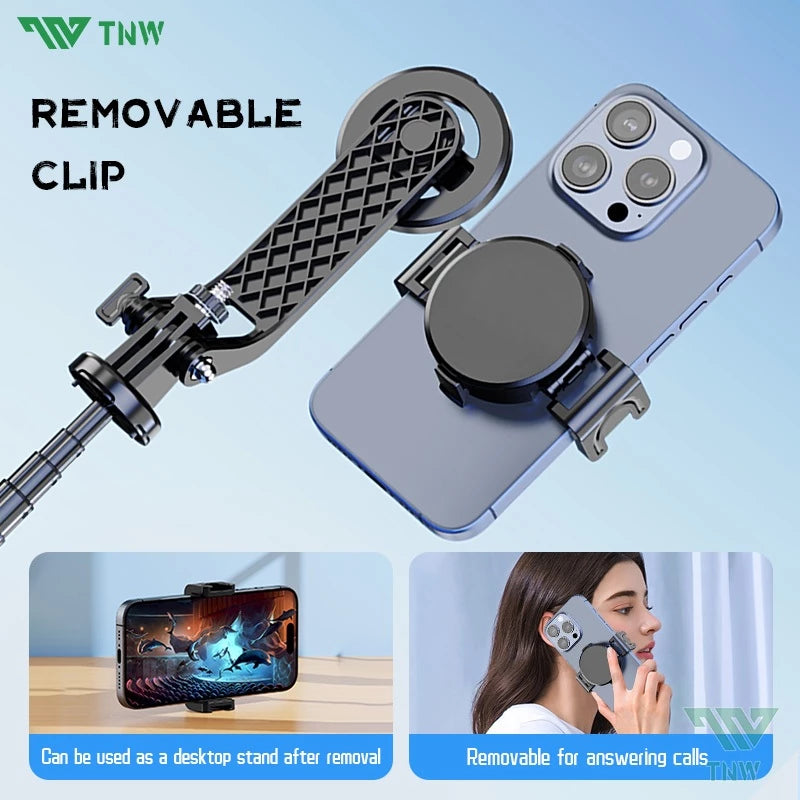 TNW SP14 Magnetic Selfie Stick 135cm Magsafe Tripod With Fill Light Magnetic Phone Holder For travel