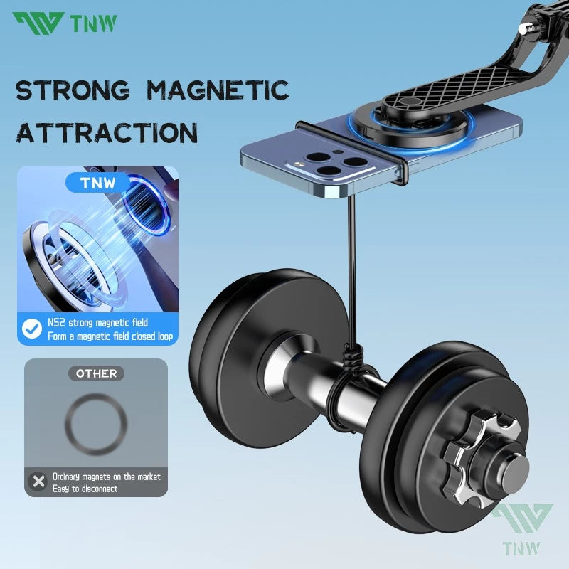 TNW SP14 Magnetic Selfie Stick 135cm Magsafe Tripod With Fill Light Magnetic Phone Holder For travel