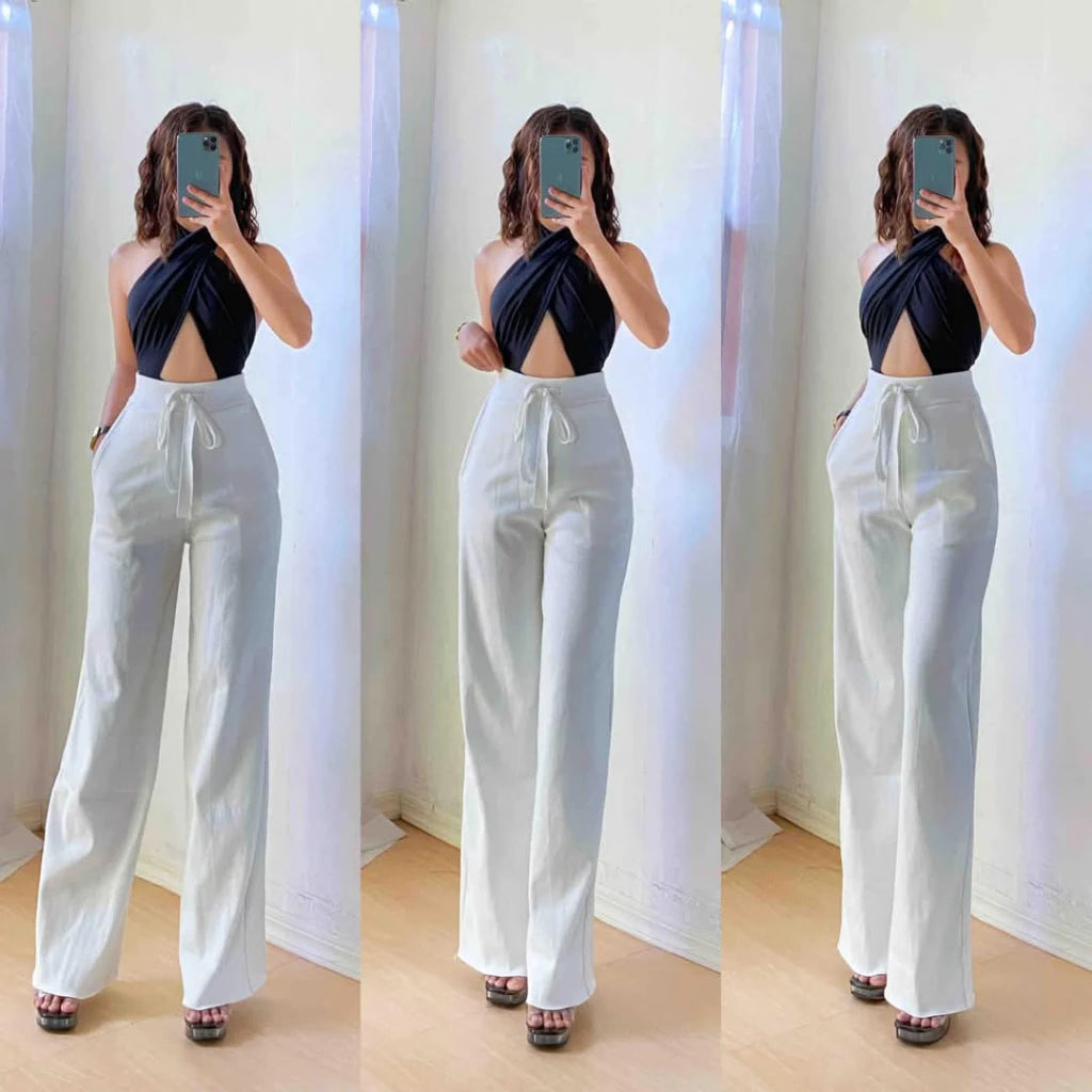 Harper Pants Thick Long pants with side Pockets Minimalist for Women - Comfortable and Basic
