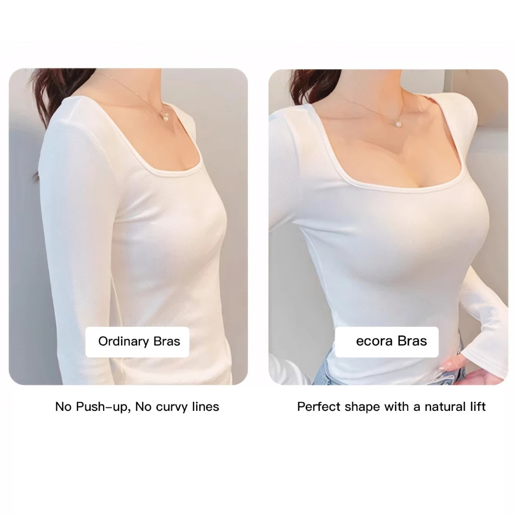 ecora | Lift Up Seamless Bra, Natural Push-up Bra, Butterly Soft Fabric, Wire-Free