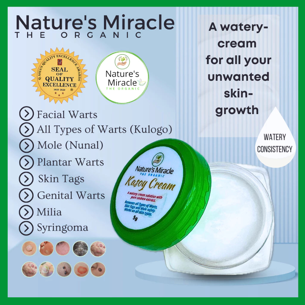 Natures Miracle Original. Watery Strong Kasoy Cream for Millia Syringoma Mole